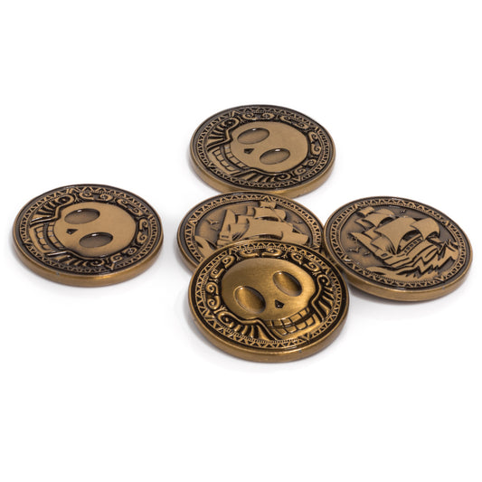 Mythical Mint Metal Pirate Coins – 5-Pack of Die-Cast Treasure