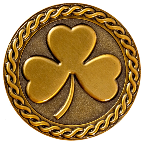 Lucky Leprechaun Coin – Detailed Irish Metal Token with Shamrock & Celtic Knot