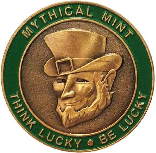Lucky Leprechaun Coin – Detailed Irish Metal Token with Shamrock & Celtic Knot